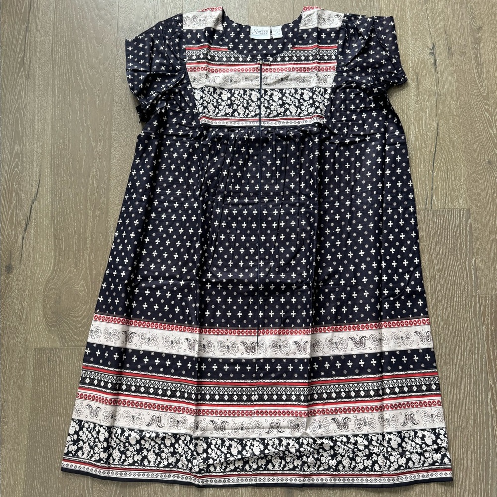 Sawyer creek short-sleeve printed lounger dress